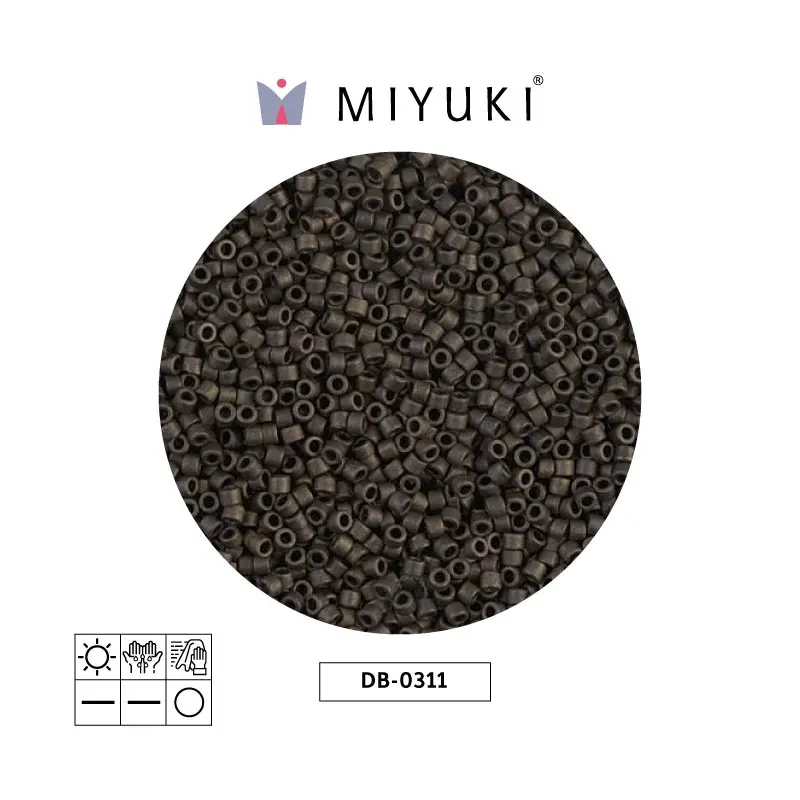 Miyuki delica 11/0 DB0311 matte metallic dark olive x 50g