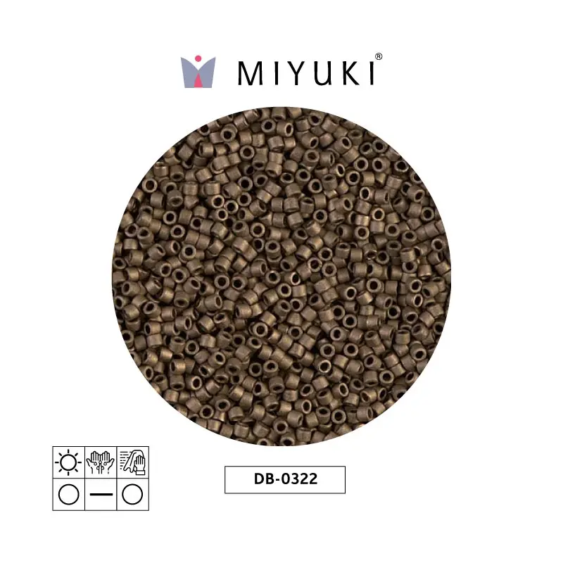 Miyuki delica 11/0 DB0322 matte metallic dark bronze x 50g