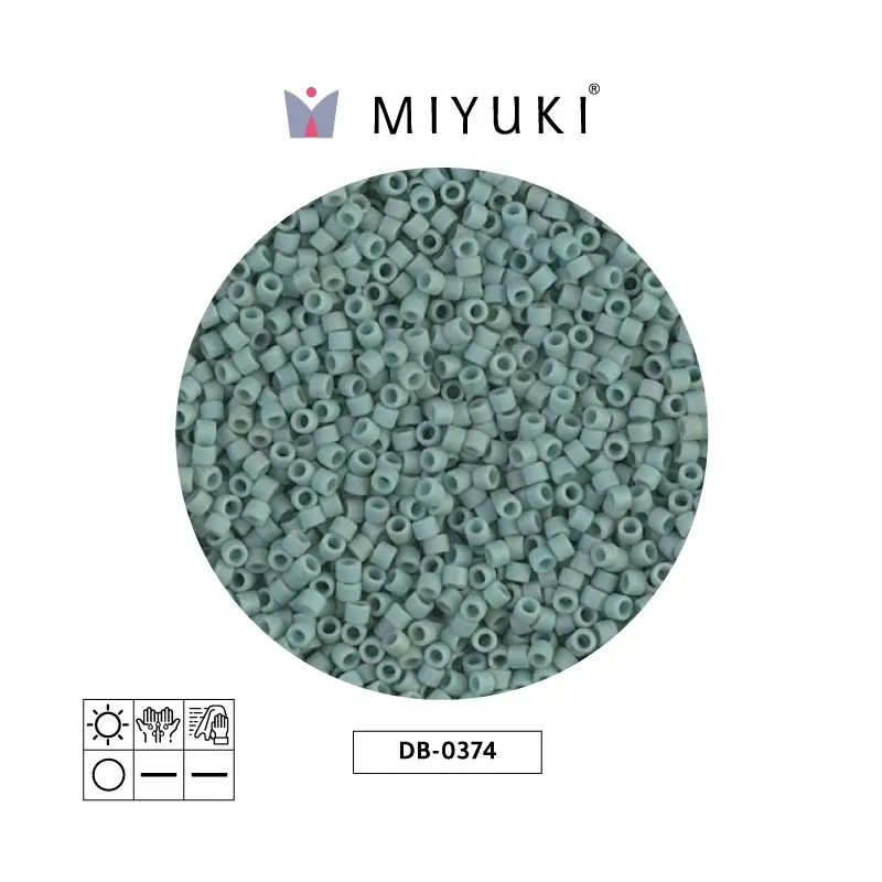 Miyuki delica 11/0 DB0374 mat metal seafoam x 50g