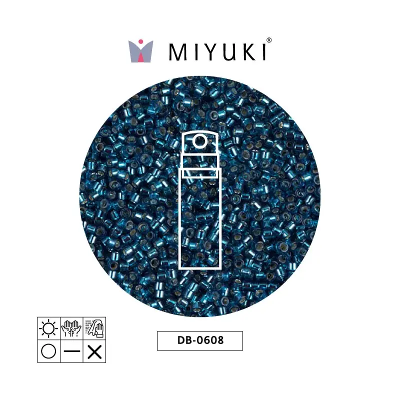 Miyuki delica 11/0 DB0608 silver lined blue zircon x 10g