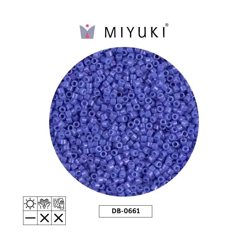 Miyuki delica 11/0 DB0661 opaque bright purple x 50g