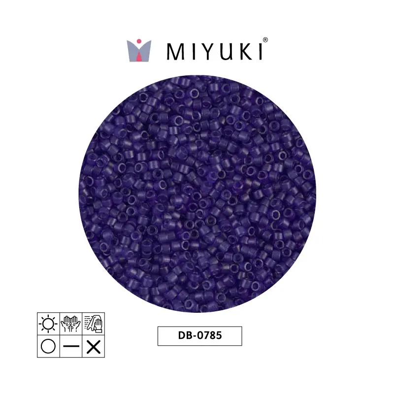 Miyuki delica 11/0 DB0785 frosted transparent cobalt x 50g