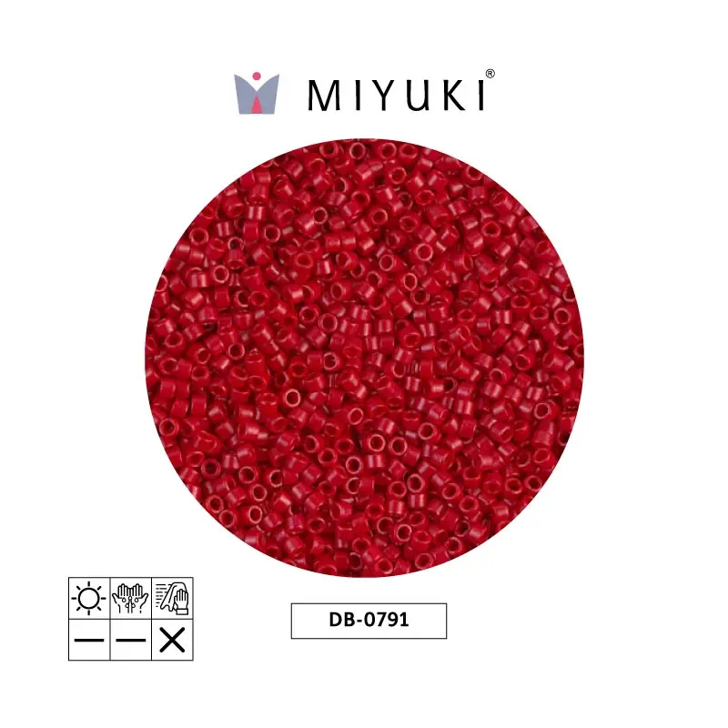 Miyuki delica 11/0 DB0791 opaque red x 50g