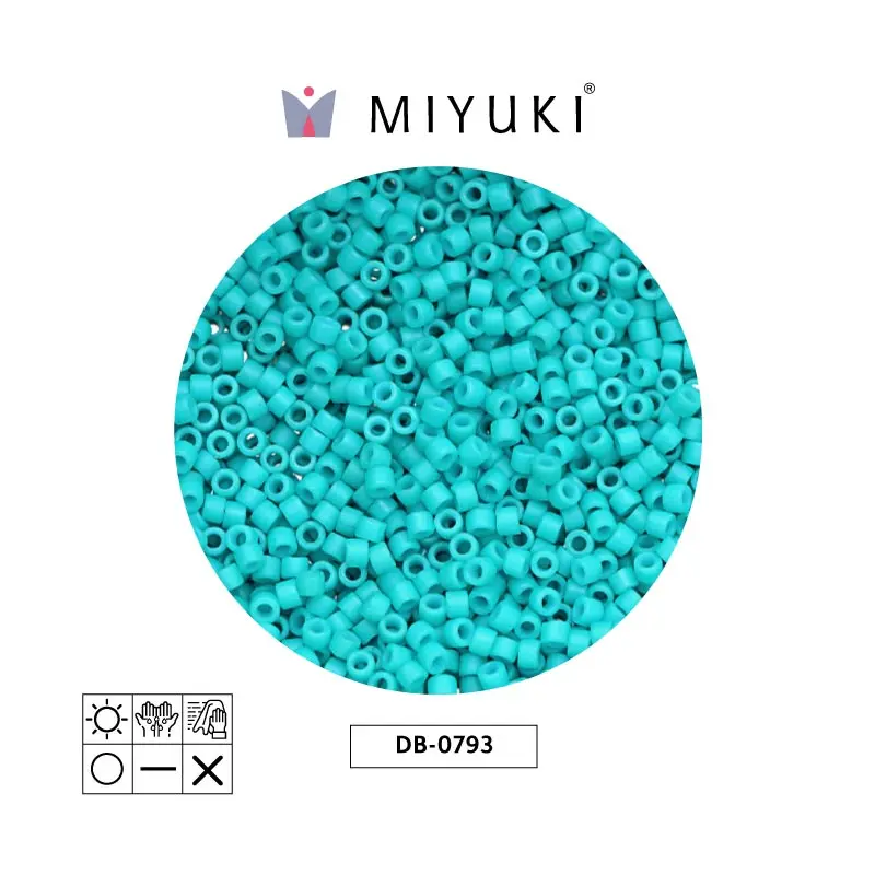 Miyuki delica 11/0 DB0793 matte op turquoise x 50g