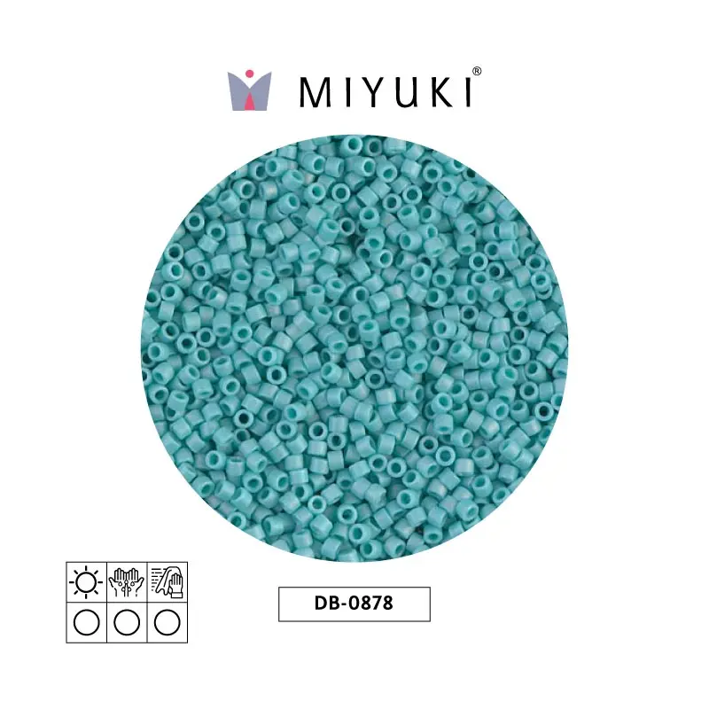 Miyuki delica 11/0 DB0878 mat op turquoi AB x 50g