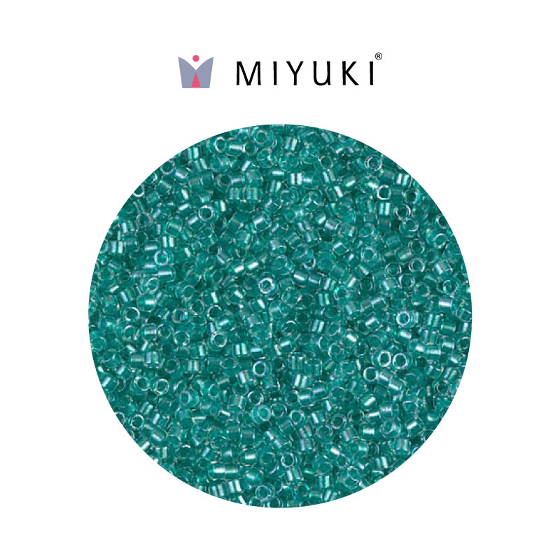 Miyuki delica 11/0 DB0904 sparkling aqua green lined x 50g