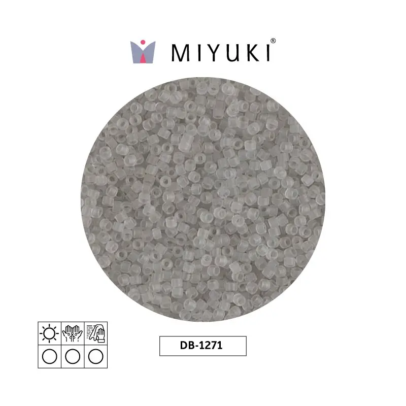 Miyuki delica 11/0 DB1271 matte transparent grey mist x 50g