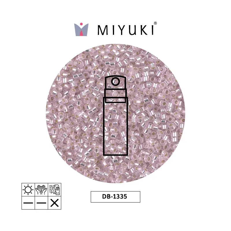 Miyuki delica 11/0 DB1335 silver lined pink x 10g