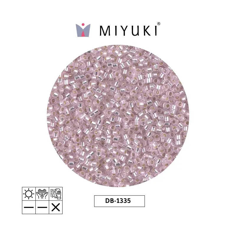 Miyuki delica 11/0 DB1335 silver lined pink x 50g