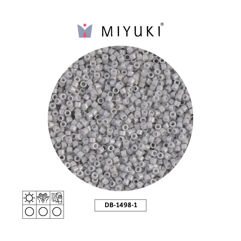 Miyuki delica 11/0 DB1498-1 opaque light smoke x 50g