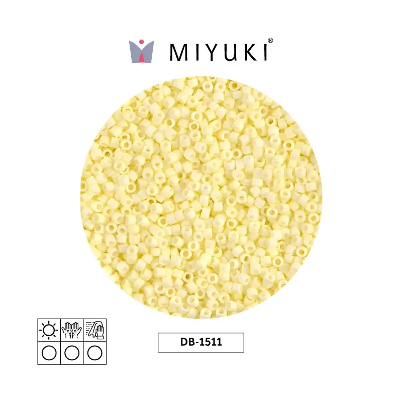 Miyuki delica 11/0 DB1511-1 matte opaque pale yellow x 50g