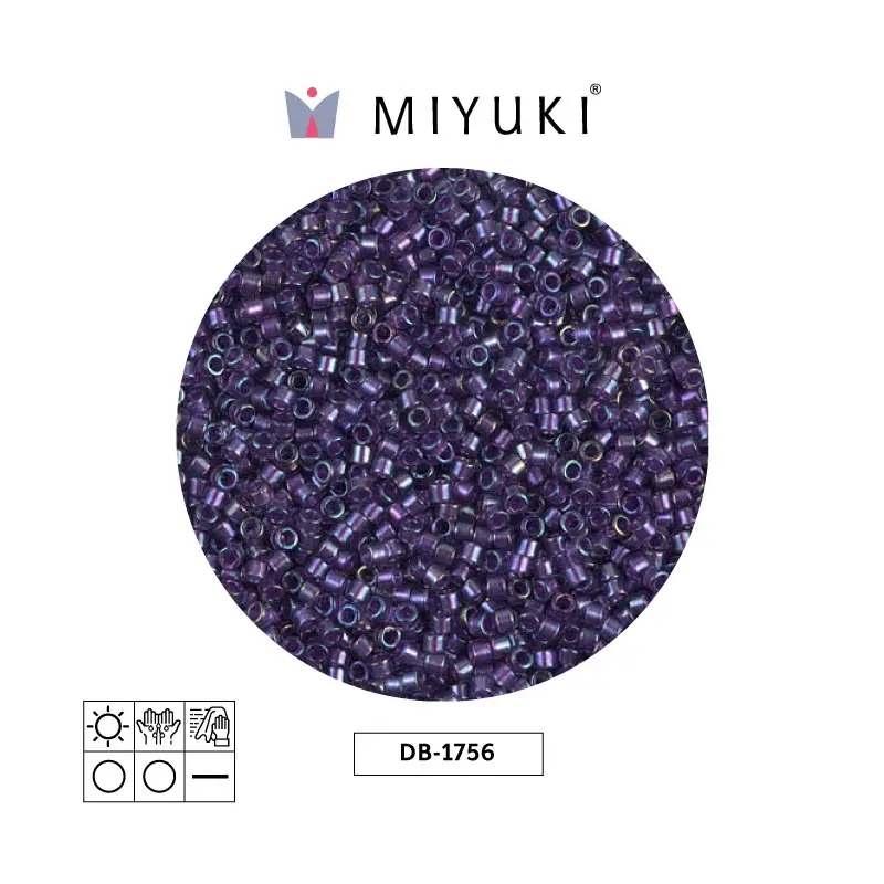 Miyuki delica 11/0 DB1756 spkl purple lined amethyst x 50g