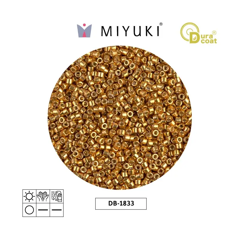 Miyuki delica 11/0 DB1833 galvanized yellow gold x 50g