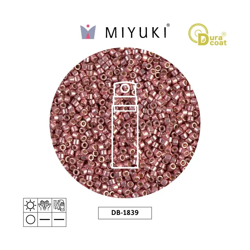 Miyuki delica 11/0 DB1839 galvanized dark coral duacoat x 10g