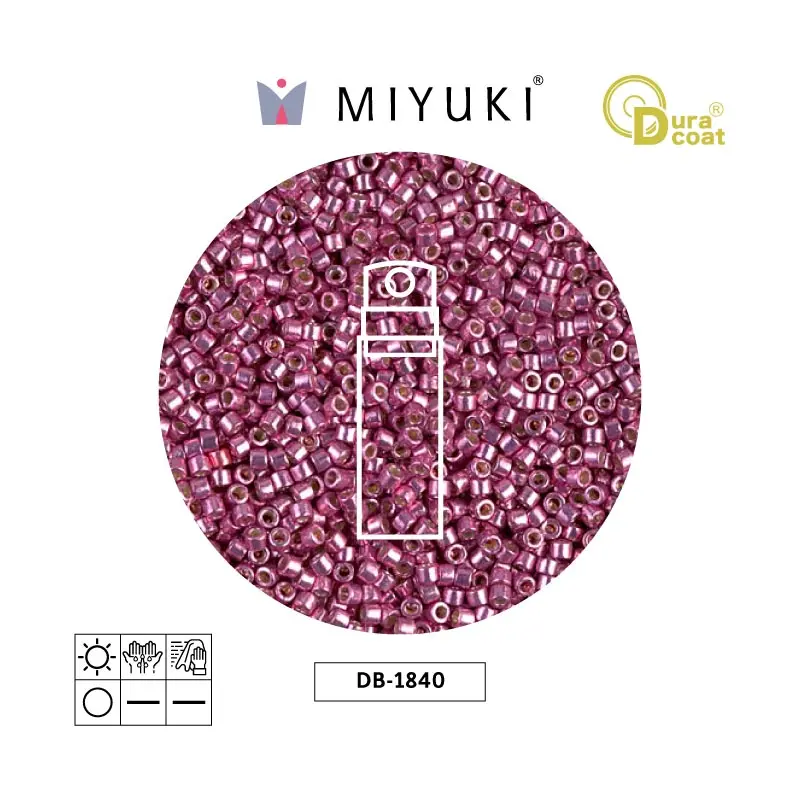 Miyuki delica 11/0 DB1840 galvanized hot pink x 10g