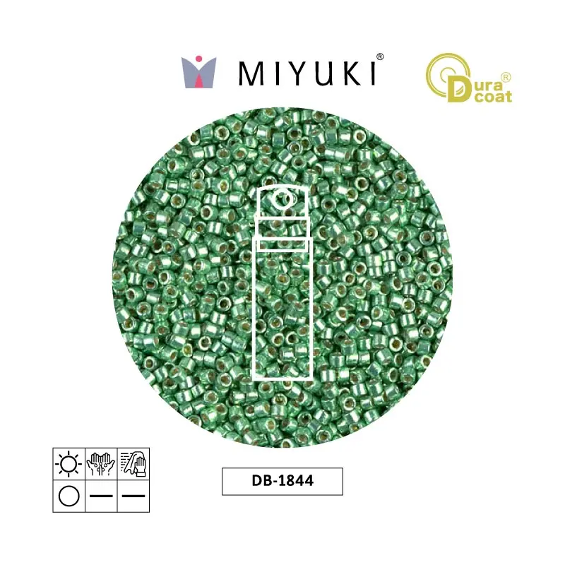 Miyuki delica 11/0 DB1844 galvanized mint x 10g