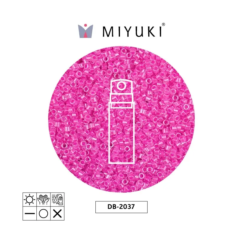 Miyuki delica 11/0 DB2037 neon hot magenta x 10g