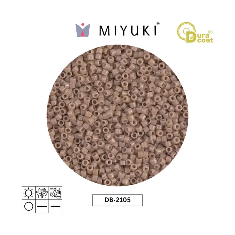 Miyuki delica 11/0 DB2105 opaque beige duracoat x 50g