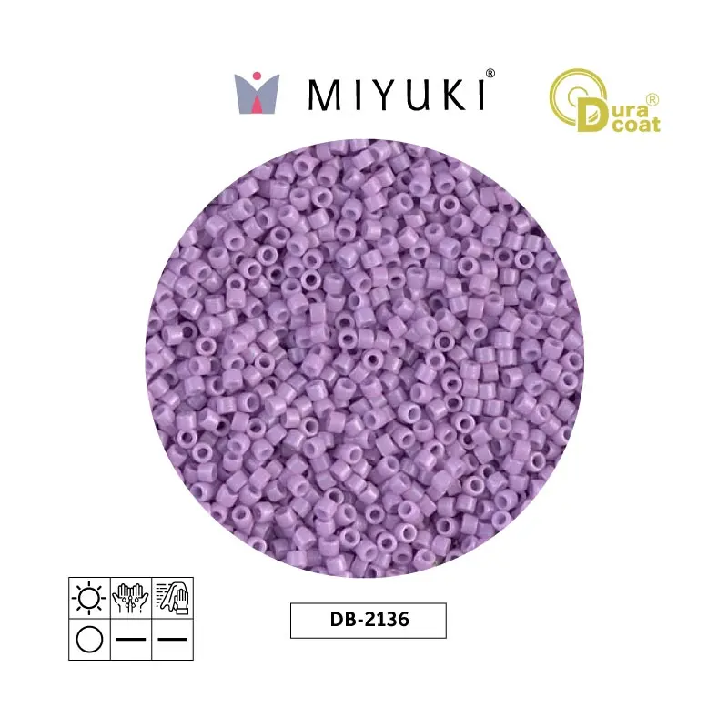 Miyuki delica 11/0 DB2136 duracoa op crocus x 50g