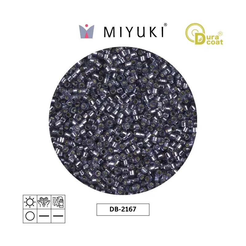 Miyuki delica 11/0 DB2167 duraco silver blue x 50gr