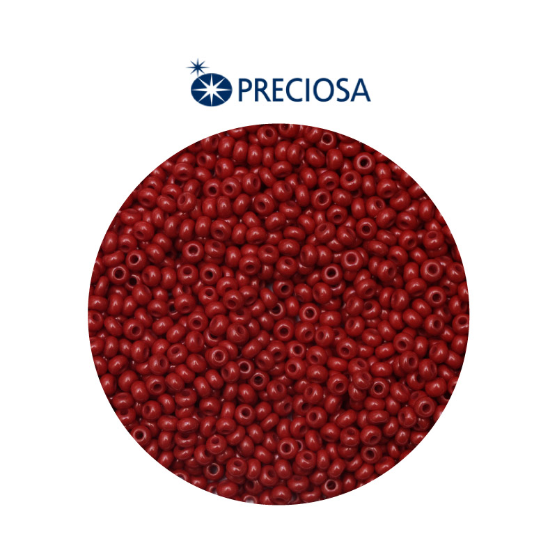 Mostacilla checa preciosa 2mm 93310 OP vinotinto x 500g