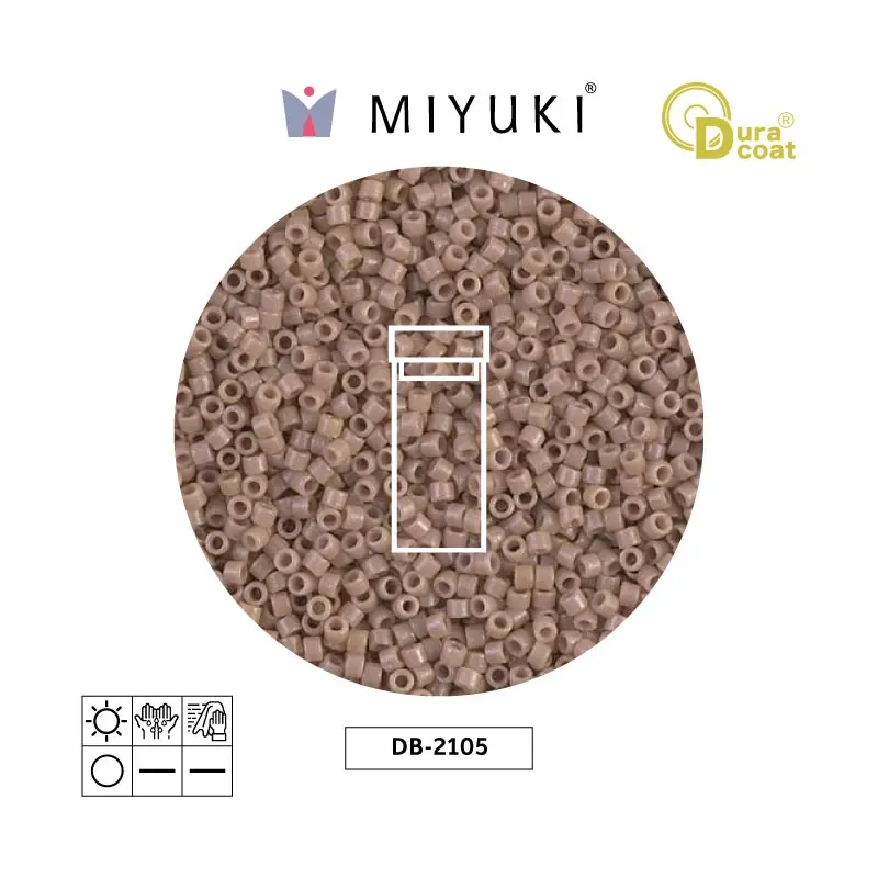 Miyuki delica 11/0 DB2105 opaque beige duracoat x 3g