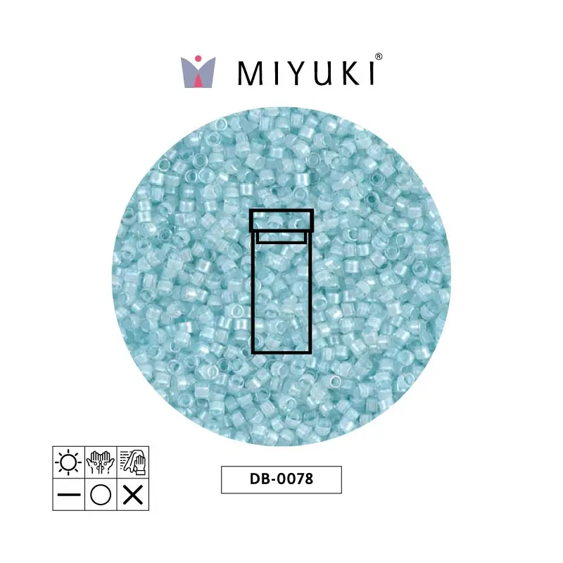 Miyuki delica 11/0 DB0078 aqua mist lined crystal luster x 3g