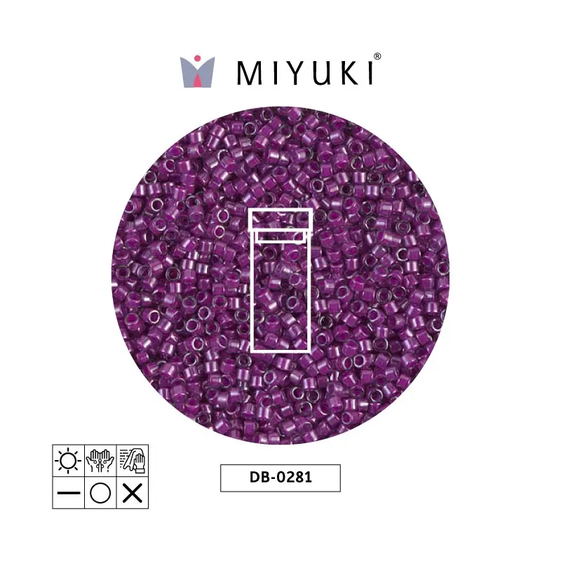 Miyuki delica 11/0 DB0281 fuchsia lined crystal luster x 3g