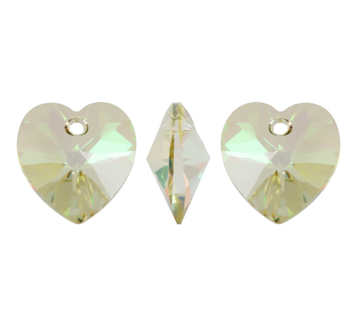 6228 swarovski corazon crystal luminous green 18.0x17.5mm x und