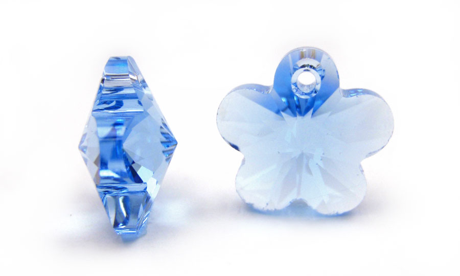 6744 swarovski flor  aquamarine 14mm x und