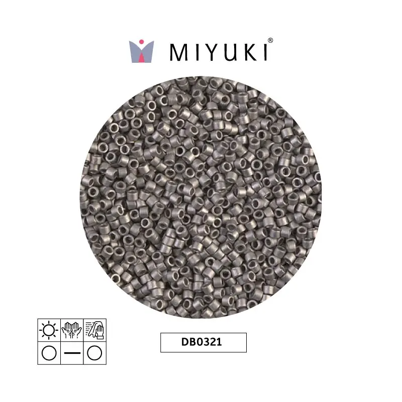 Miyuki delica 11/0 DB0321 matte metal silver x 50g