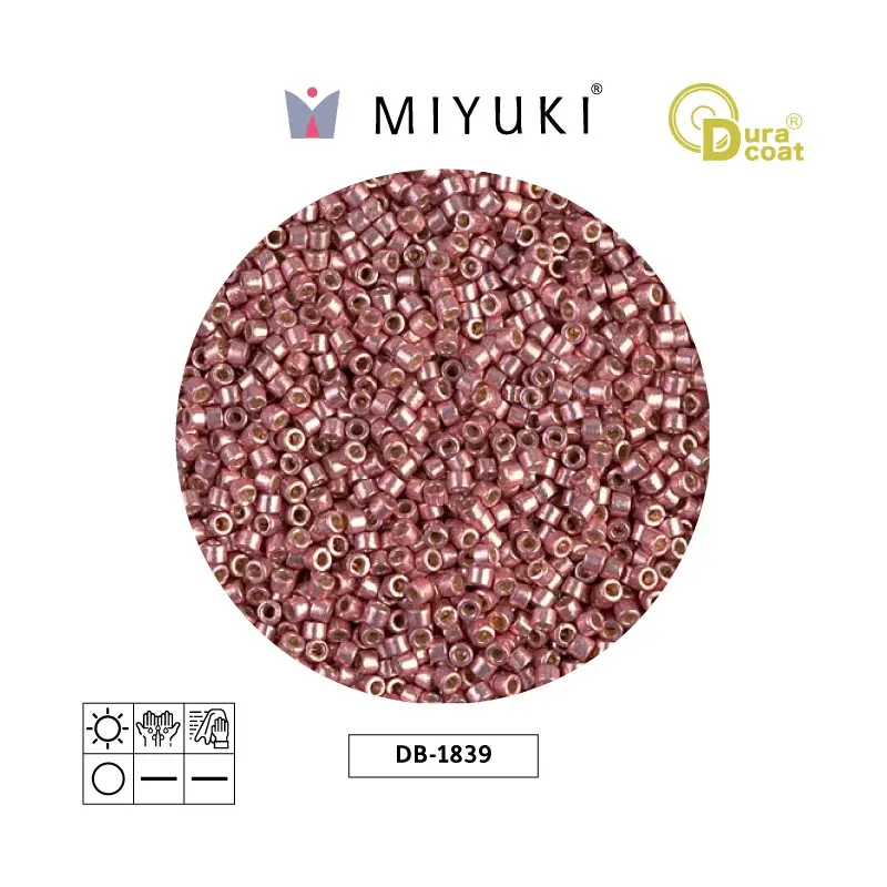 Miyuki delica 11/0 DB1839 galvanized dark coral duacoat x 50g