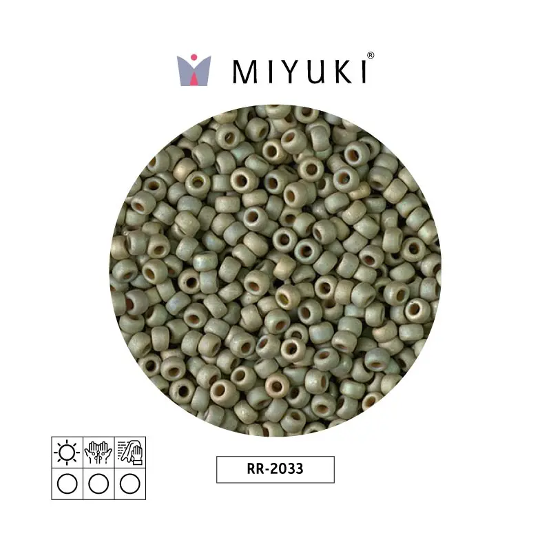 Mostacilla Miyuki rocalla 8/0 RR2033 matte opaque light olive X 250g