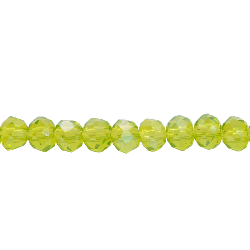 Murano rondela facetada 3mm olivine 8AB x 195und