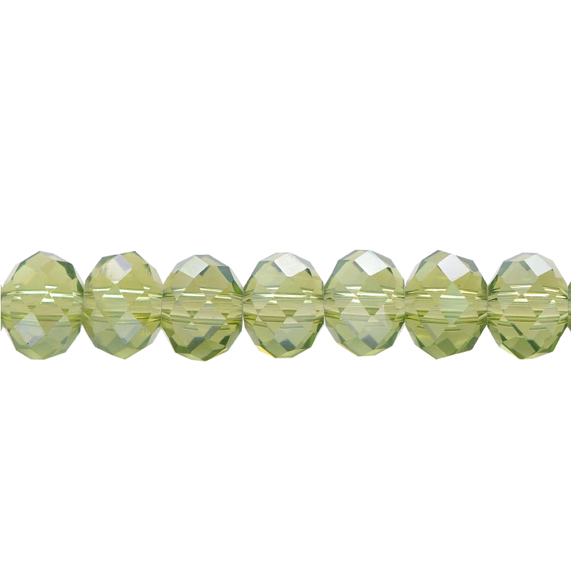 Murano rondela facetada 6mm olivine 8AB x 95und