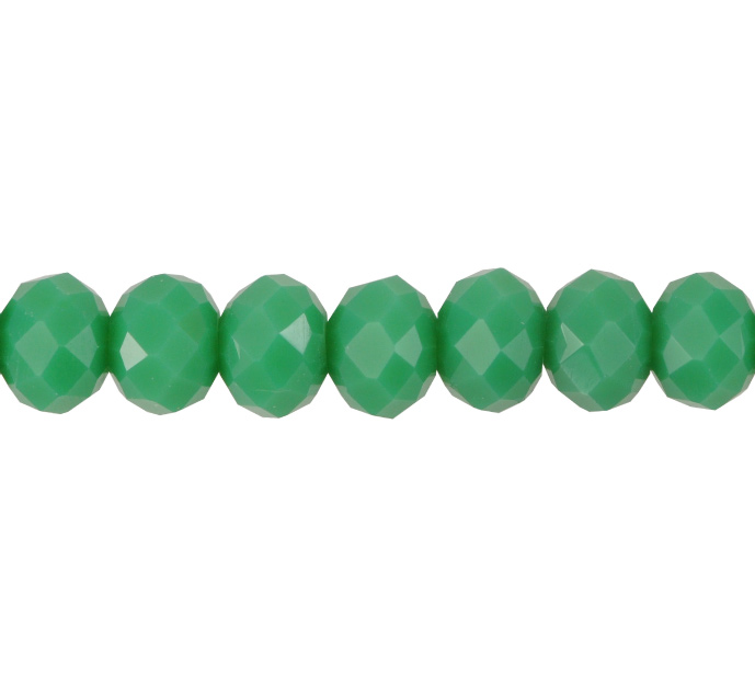 Murano rondela facetada 6mm verde 94 x 100 unds