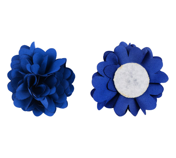 Flor tela 4cm 16 azul rey x und