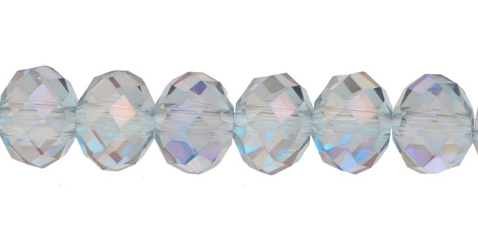 Murano rondela facetada 8mm silver night 310 x 72unds