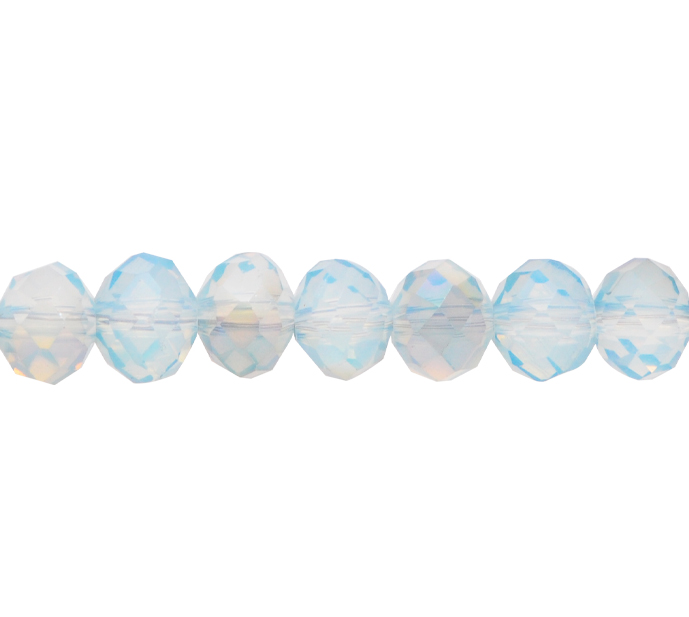 Murano rondela facetada 6mm opal storm 357 x 95und