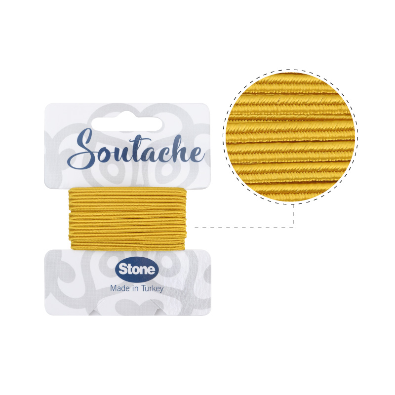 Cordon soutache 3mm mustard ST2117 x 2.5m