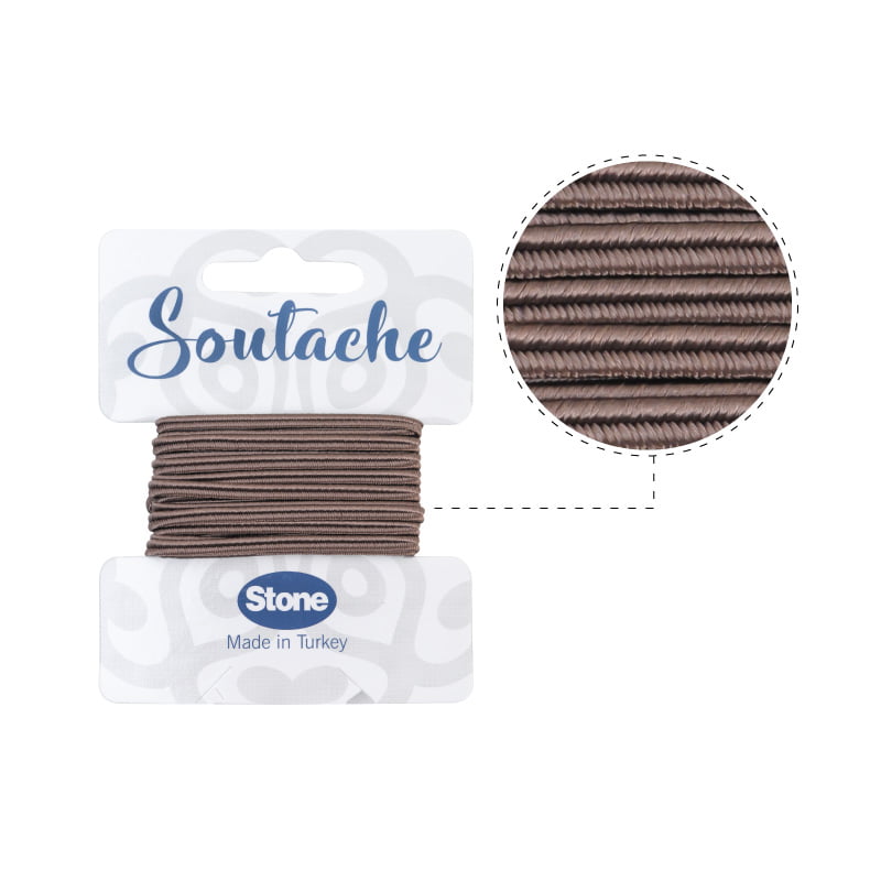 Cordon soutache 3mm truffle ST2154 x 2.5m