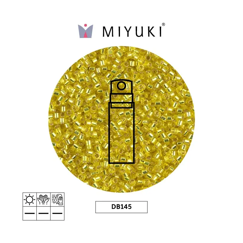 Miyuki delica 11/0 DB0145 silver lined yellow x 10g