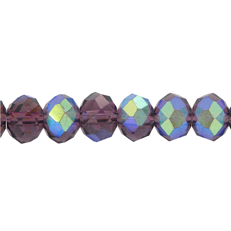 Murano rondela facetada 8mm purple VM 384 x 72und