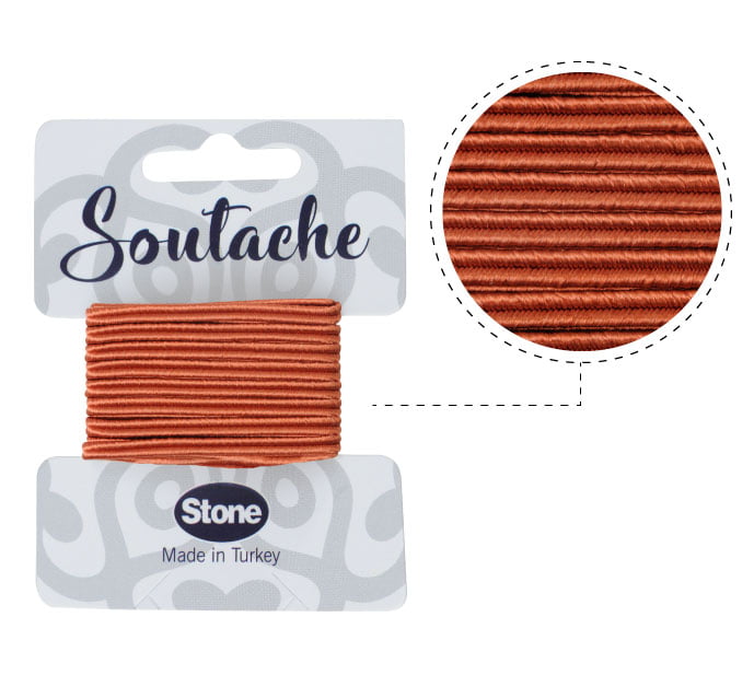 Cordon soutache 3mm antique rose ST2109 x 2.5m