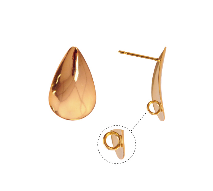 Aretes gota PJ011 13x20mm/Golfi x par