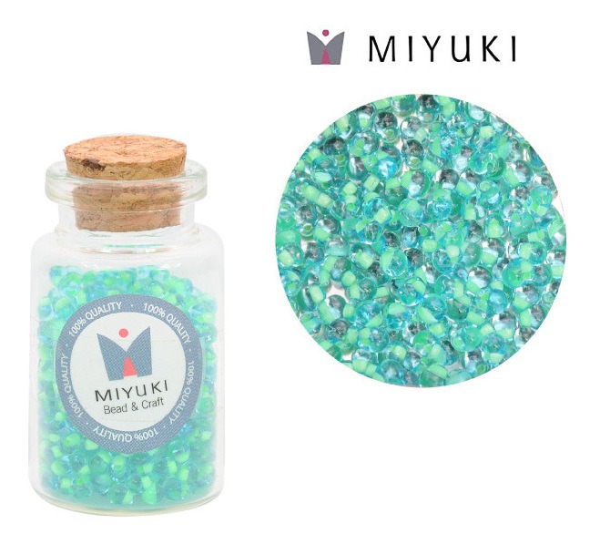 Miyuki drop beads 3.4mm DP0F20 mint green aqua x 25g