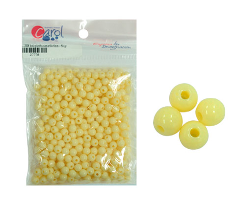 Acrilico 2006 bola plastica amarillo 6mm x 50 gr