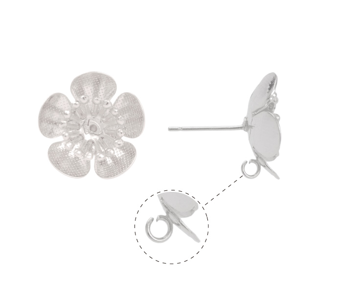 Aretes flor 163-A20 16mm/SP x par