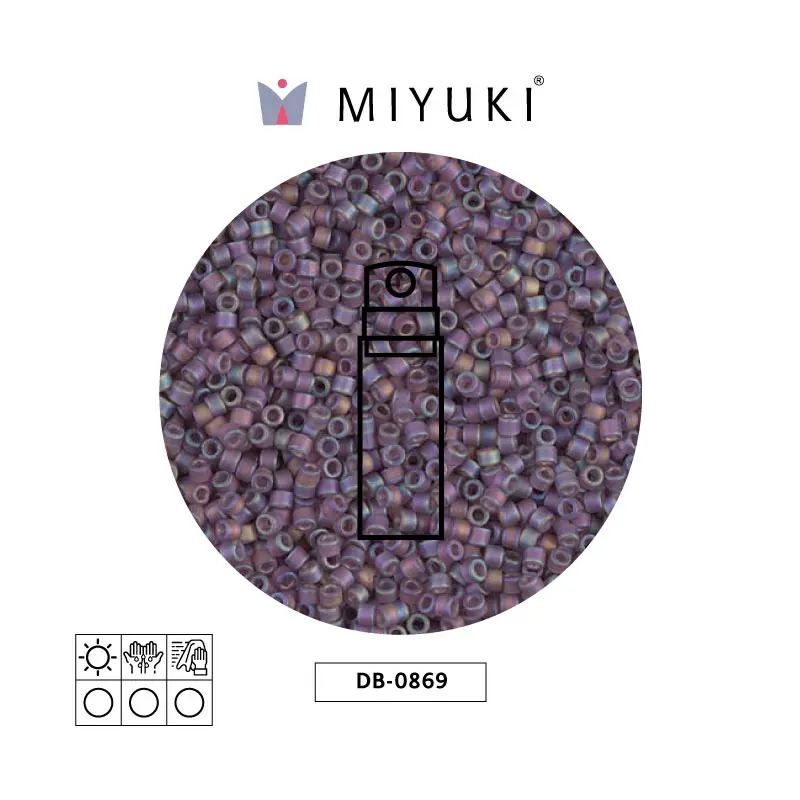 Miyuki delica 11/0 DB0869 matte transparent mauve ABx 10g