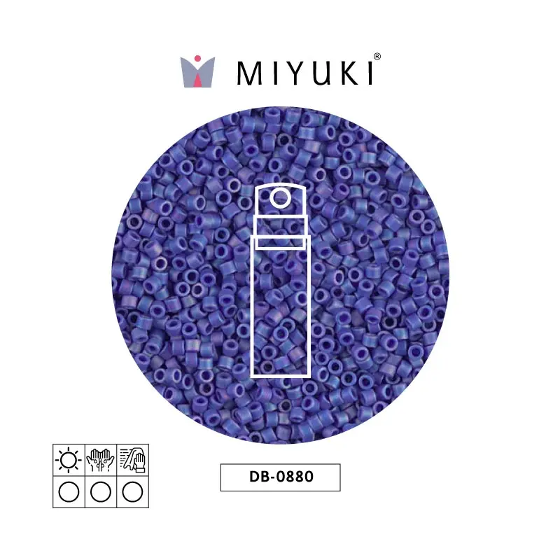 Miyuki delica 11/0 DB0880 matte opaque cobalt ABx 10g